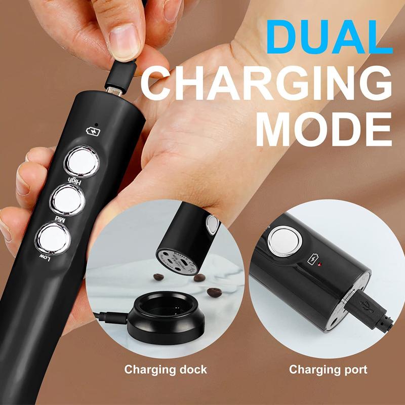 Handheld Electric Milk Frother - Black