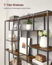 Load image into Gallery viewer, VASAGLE 6-Tier Bookshelf - Rustic Brown