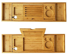 Load image into Gallery viewer, Expandable Bamboo Bathtub Tray
