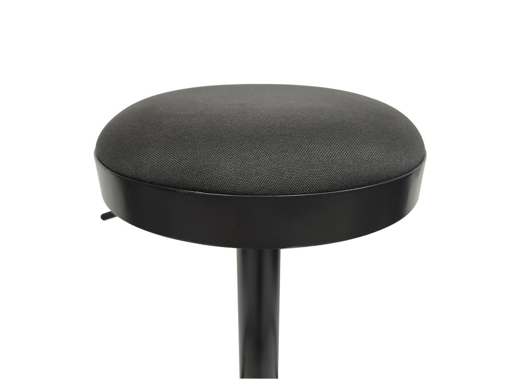 Fraser Country Set of 2 Adjustable Swivel Fabric Round Bar Stool - Black