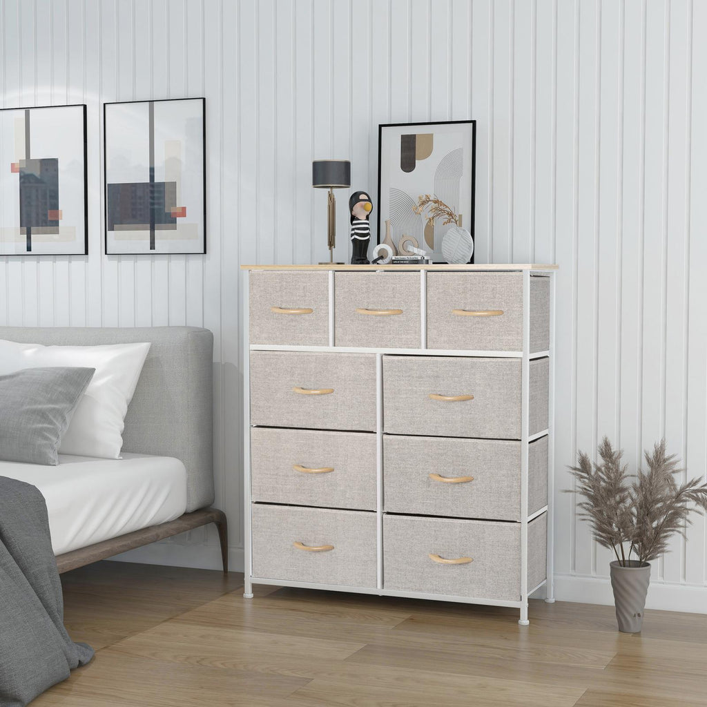 Ovela 9 Drawer Storage Chest - Beige