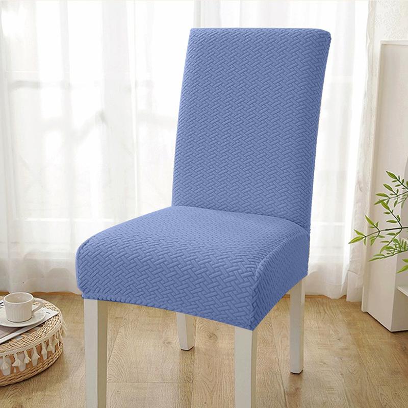 COMFEYA 2 Pack Checked Dining Chair Slipcover - Blue