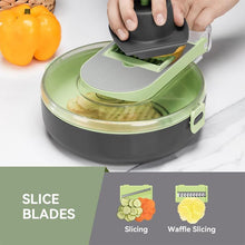 Load image into Gallery viewer, COOKOZZY 13 in 1 Vegetable Chopper Set - Green