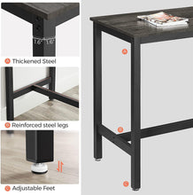 Load image into Gallery viewer, Vasagle Dining Bar Table Set - Dark Grey
