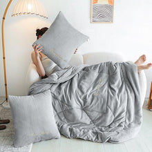 Load image into Gallery viewer, COMFEYA 2-in-1 Soft Plush Blanket Pillow - Grey