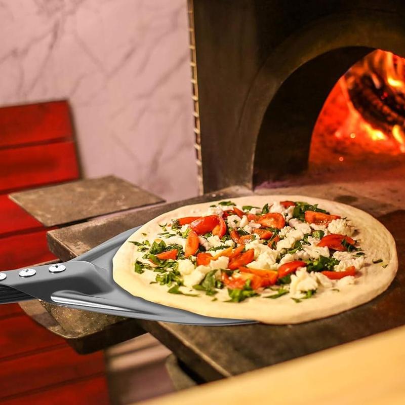 OZZYCOOK Round Aluminum Perforated Pizza Paddle