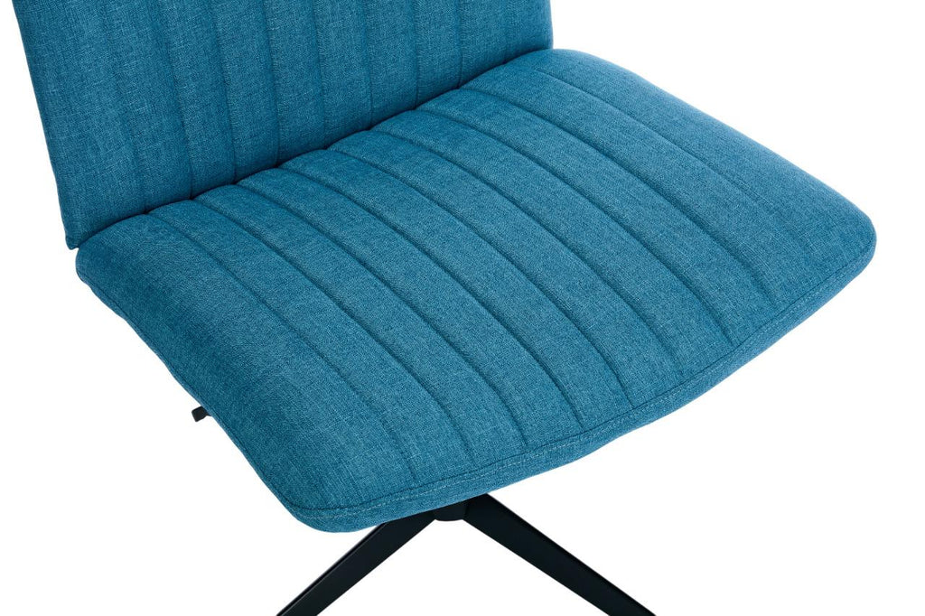 Gorilla Office- Ribbed Faux Linen Office Chair Blue