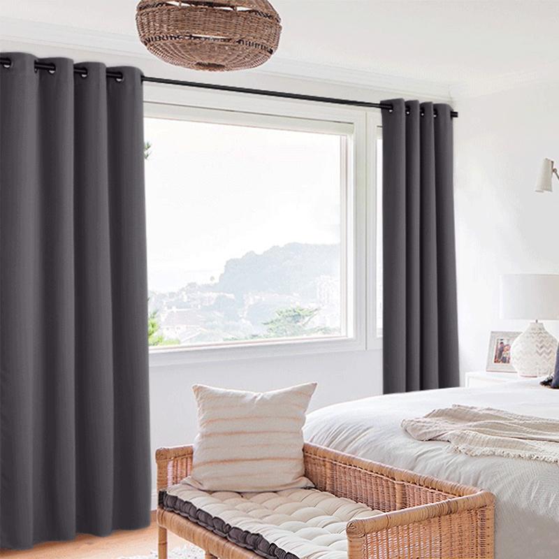 COMFEYA Outdoor and Indoor Blackout Curtains 130x240cm - Grey (2 Pack)
