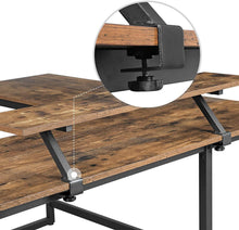 Load image into Gallery viewer, Vasagle L-Shaped Computer Desk with Monitor Stand- Rustic Brown