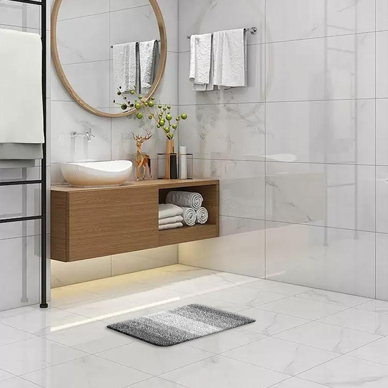 50x75cm Ultra-Absorbent Bathroom Rug - Grey