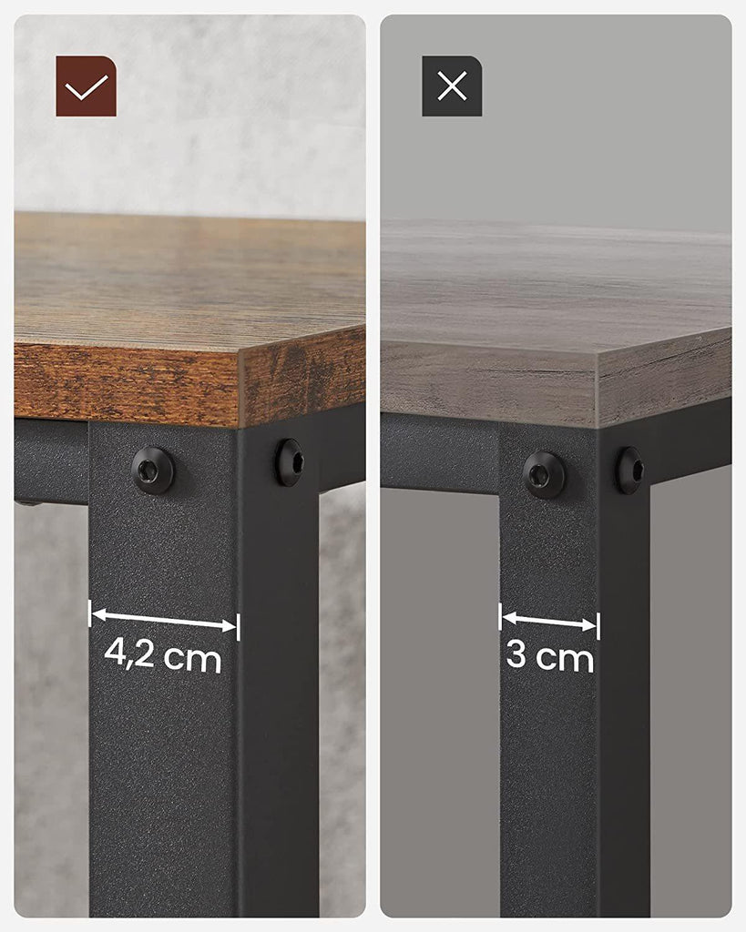 Vasagle Industrial Coffee Table - Rustic Brown