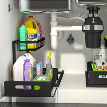Load image into Gallery viewer, STORFEX 2 Pack Under Sink Organizer - Black