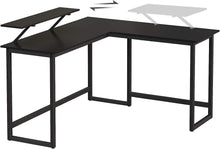 Load image into Gallery viewer, Vasagle L-Shaped Computer Desk with Monitor Stand - Black
