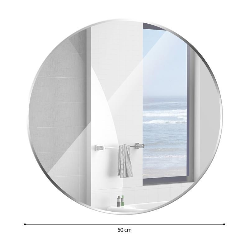 COMFEYA 60cm Silver Round Mirror