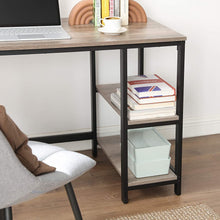 Load image into Gallery viewer, Vasagle L-Shaped Computer Desk with Shelves - Greige+Black