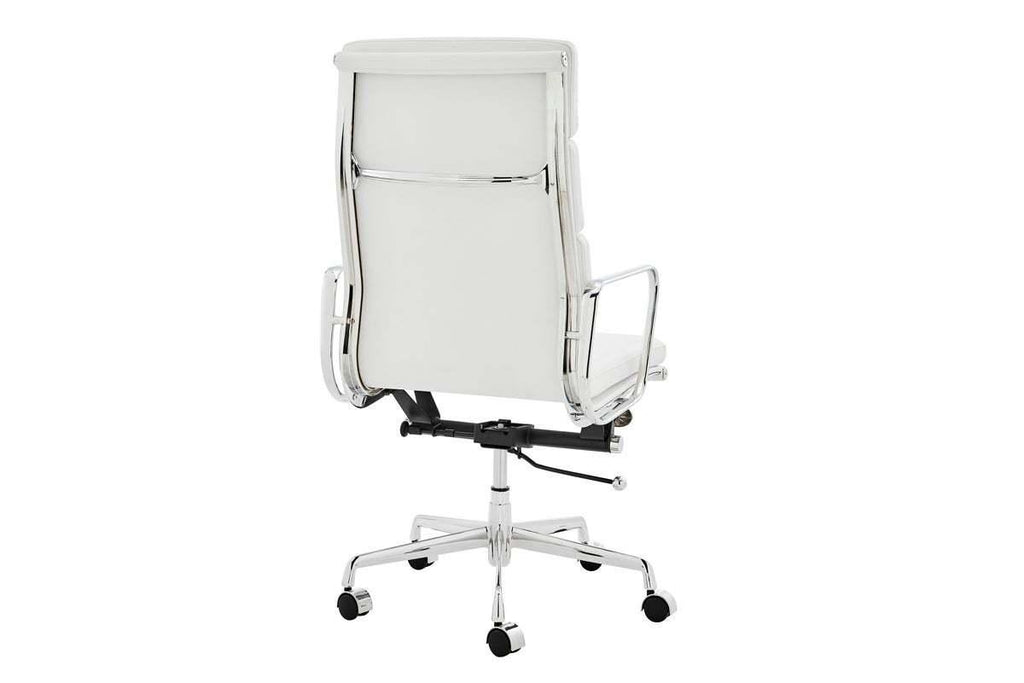 Matt Blatt Replica Eames Group Standard Aluminium Padded High Back Office Chair (White)