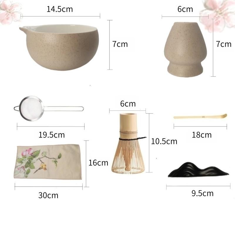 Complete 7-Piece Matcha Gift Set - Beige
