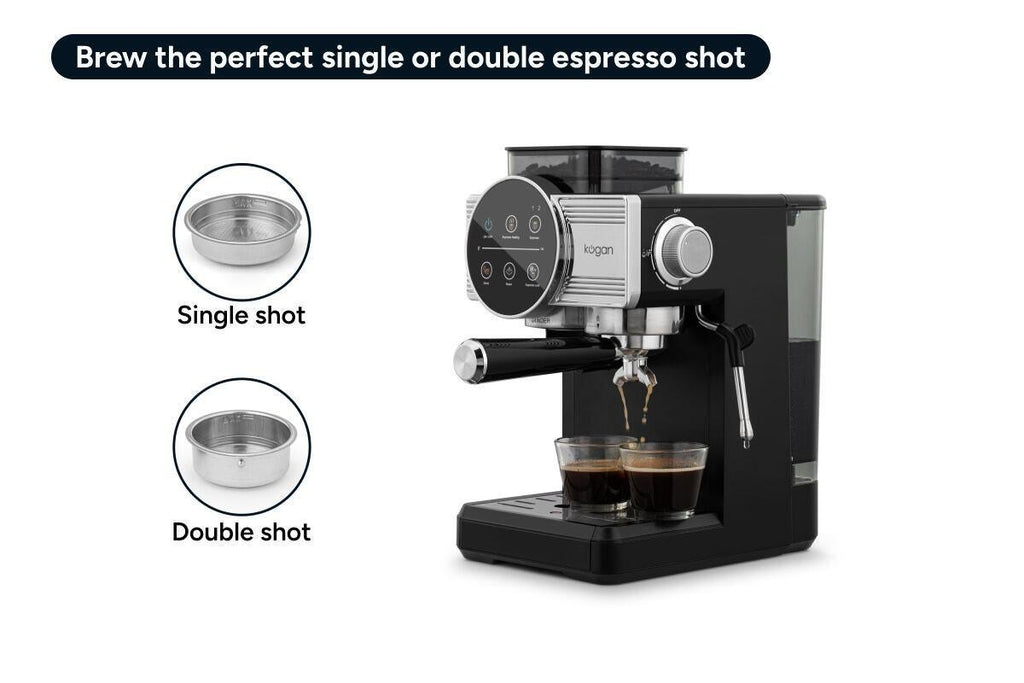 Kogan Espresso Touch Coffee Machine with Grinder