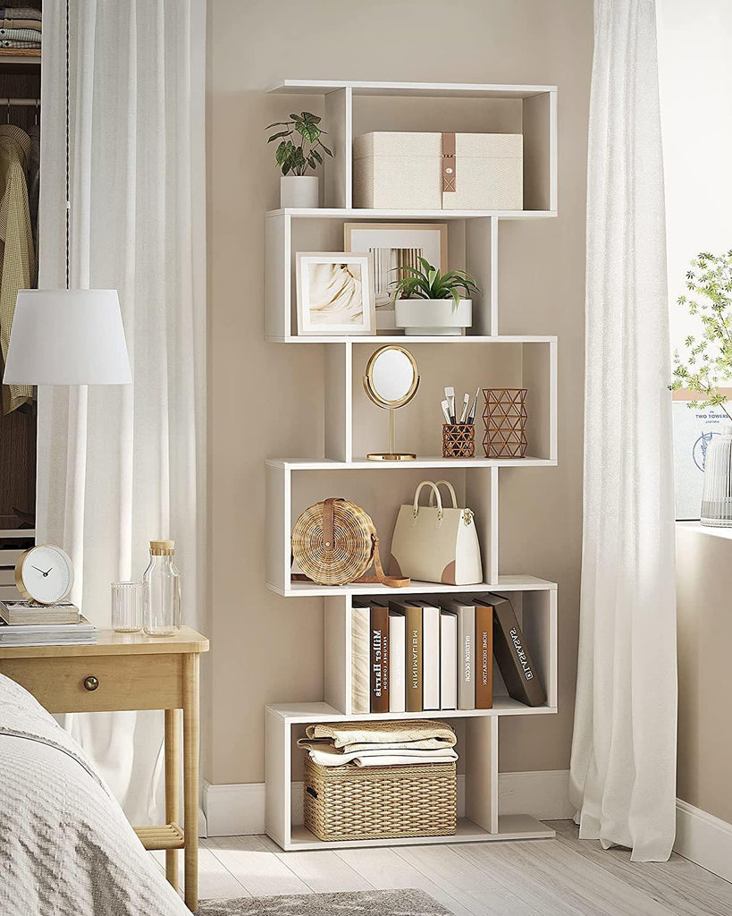 Vasagle Freestanding Decorative Wooden Bookcase - White