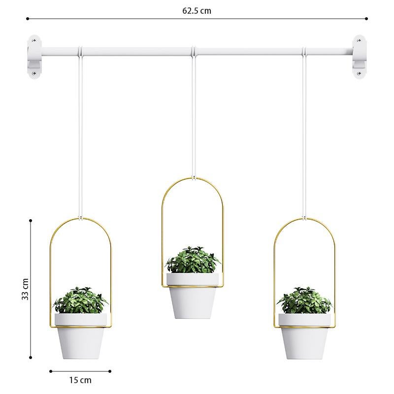 GREENYHAVEN Hanging Planter Set - White