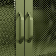 Load image into Gallery viewer, Fraser Country Milan Metal Cabinet Two Mesh Doors - Olive Green