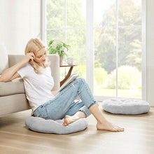 Load image into Gallery viewer, COMFEYA Meditation Floor Pillows Set of 2 - Grey