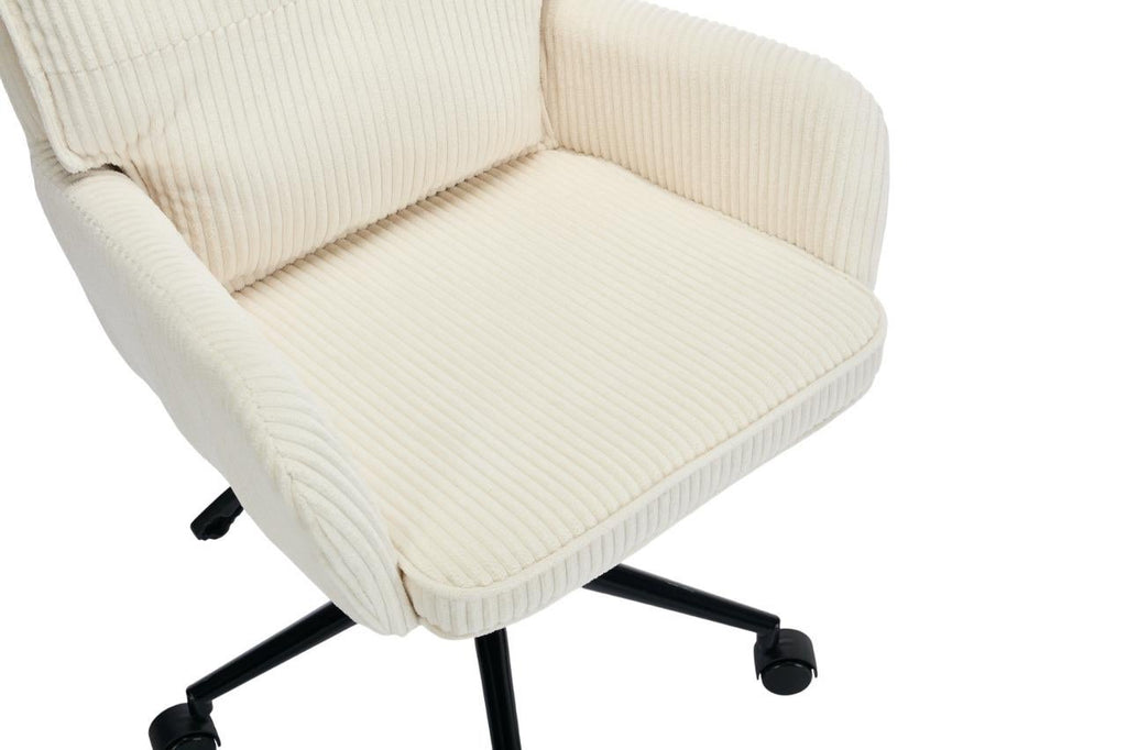 Gorilla Office - Ribbed Corduroy Office Chair - Ivory