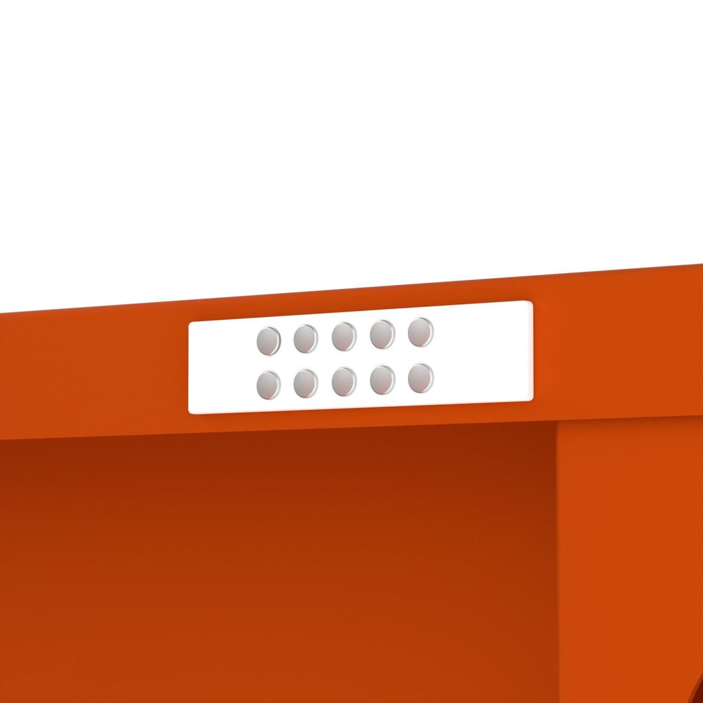 Fraser Country Milan Steel Tool Cart Cabinet - Orange & Black