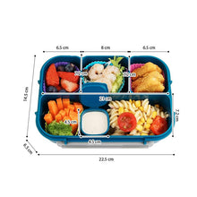Load image into Gallery viewer, 2 Pack 4-Compartment Bento Box