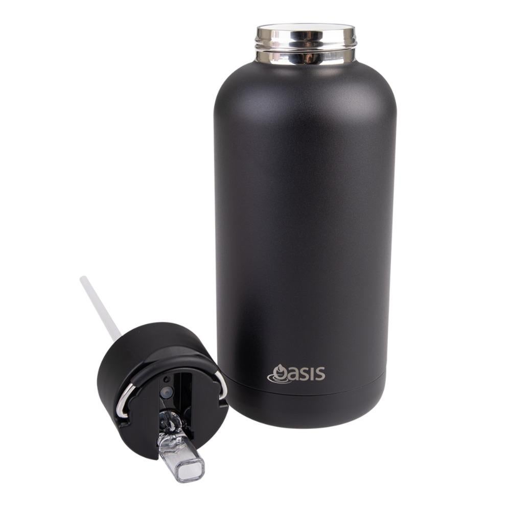 Oasis: Stainless Steel Ceramic MODA Triple Wall Insulated Drink Bottle - Black (1.5L)