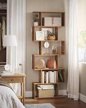 Load image into Gallery viewer, Vasagle Freestanding Decorative Wooden Bookcase - Rustic Brown