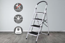 Load image into Gallery viewer, Certa Steel Frame 4-Step Folding Ladder
