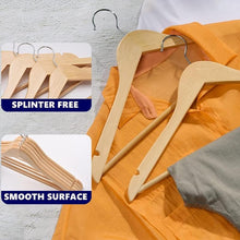 Load image into Gallery viewer, STORFEX 30 Pack Wooden Coat Hangers - Natural