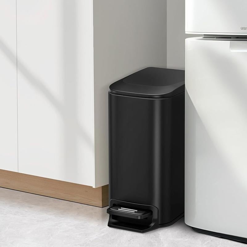 STORFEX Stainless Steel Rubbish Bin - Black (6L)