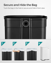 Load image into Gallery viewer, SONGMICS Stainless Steel Rubbish Bin - White (50L)