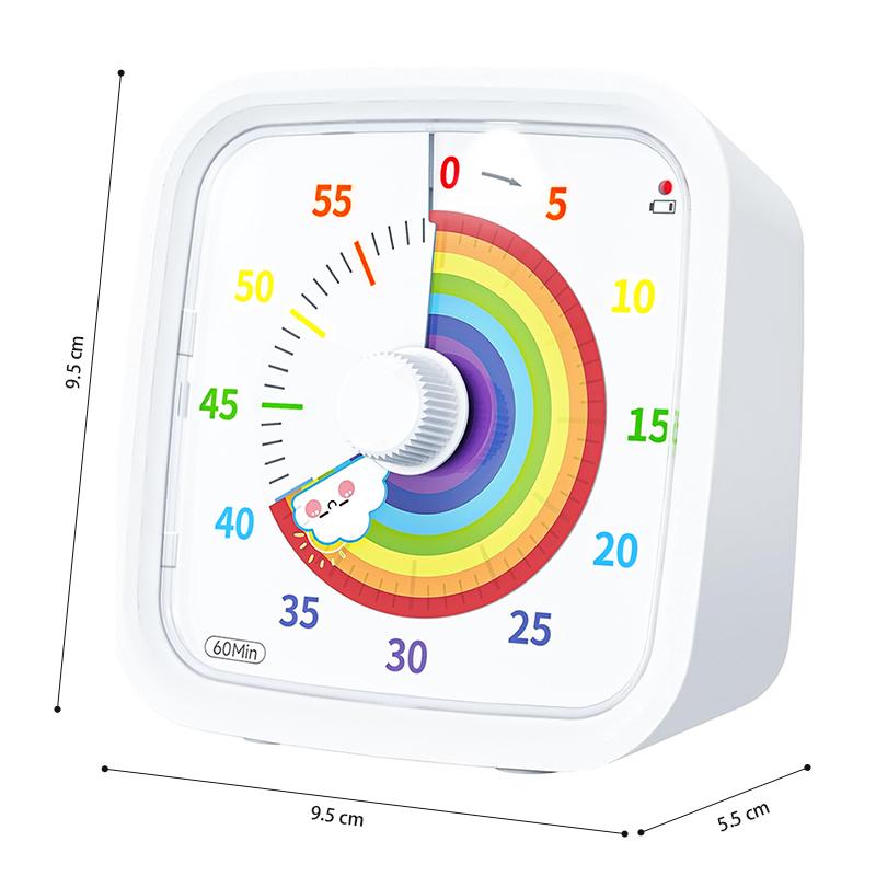 Visual Timer with Protective Case - White