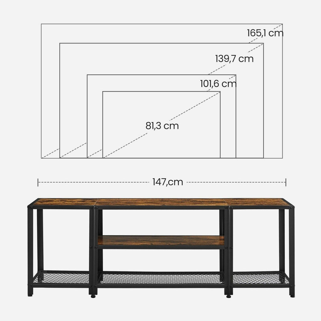 Vasagle 1.47M 3-Tier Industrial TV Stand