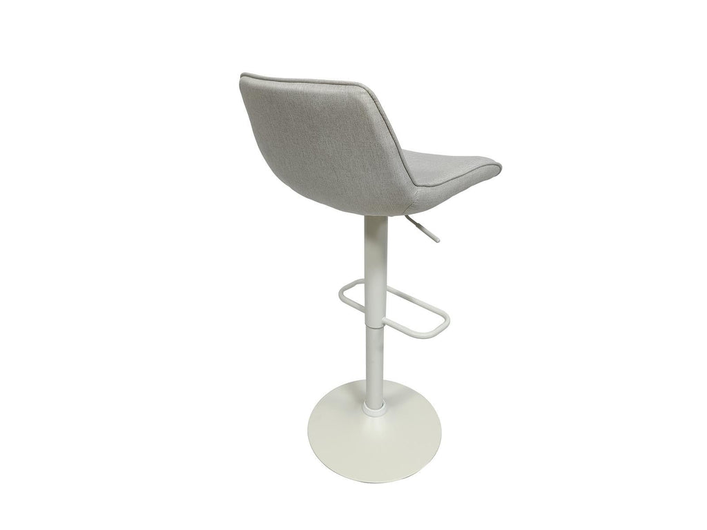 Fraser Country Set of 2 Adjustable Swivel Fabric Bar Stool - White/Cream