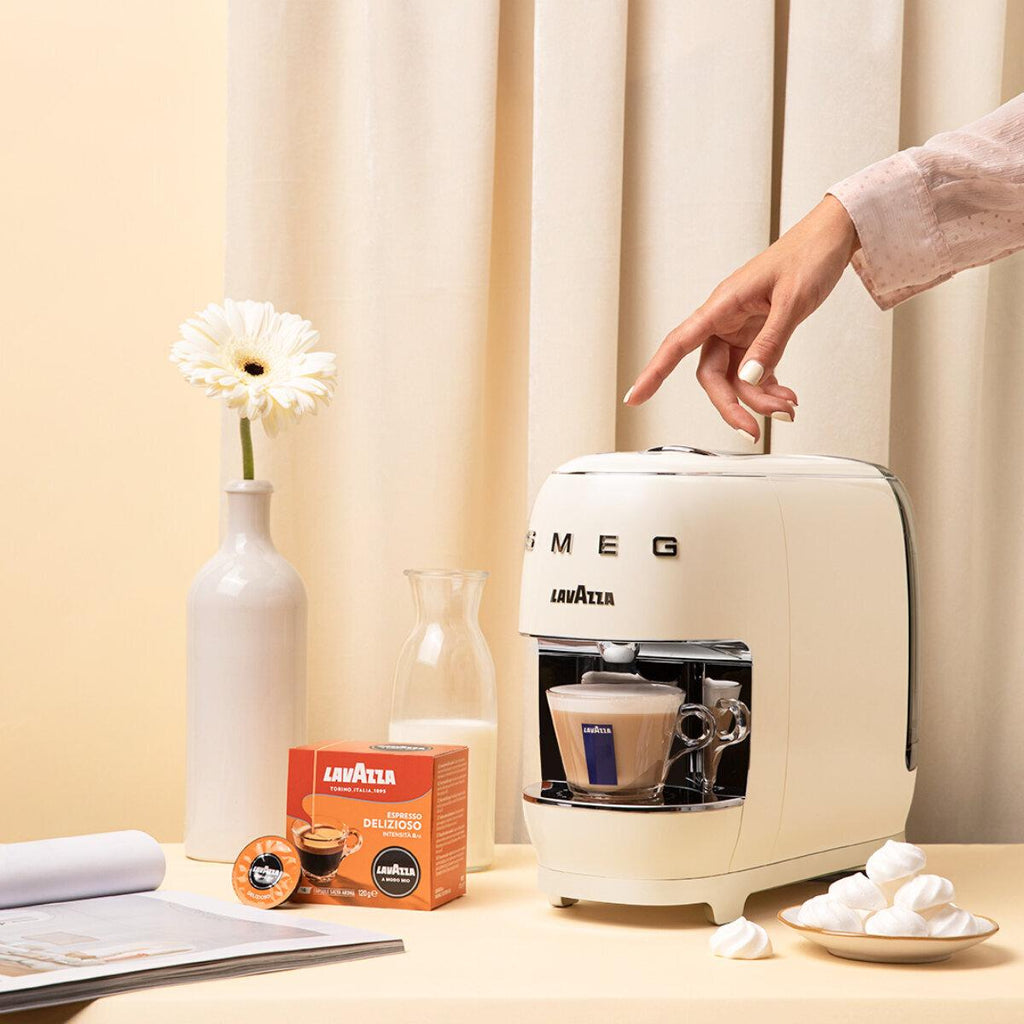 Lavazza SMEG Coffee Capsule Machine, Cream