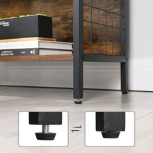 Load image into Gallery viewer, Vasagle : 4 Tiers Metal Frame Bookcase - Rustic Brown