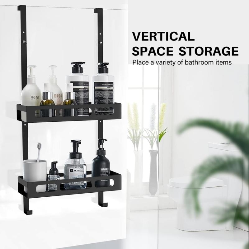 STORFEX Hanging Bathroom Storage Rack - Black