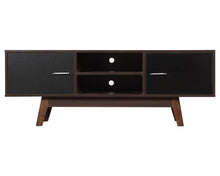 Load image into Gallery viewer, 1.35M TV Entertainment Unit - Walnut &amp; Black