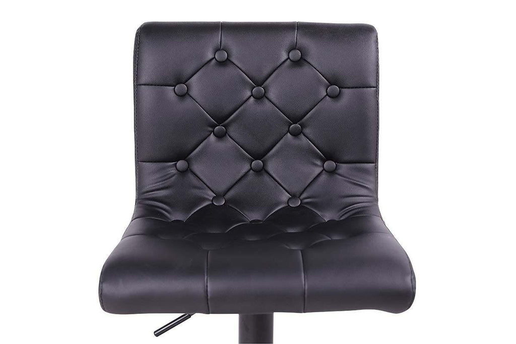 Fraser Country Adjustable Finest Black PU Leatherette Button Bar Stool (2/Pack)