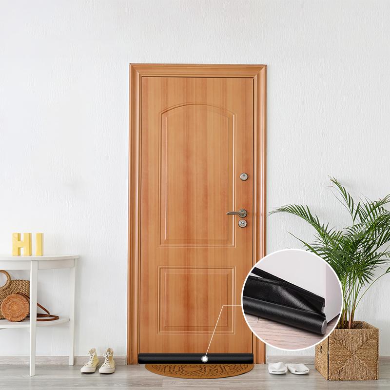 4-Pack 95cm Adjustable Door Draft Blocker - Black