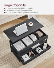 Load image into Gallery viewer, VASAGLE Coffee Table with Sliding Top - Black