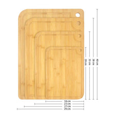 Load image into Gallery viewer, OZZYCOOK 4-Piece Oversized Bamboo Cutting Board Set