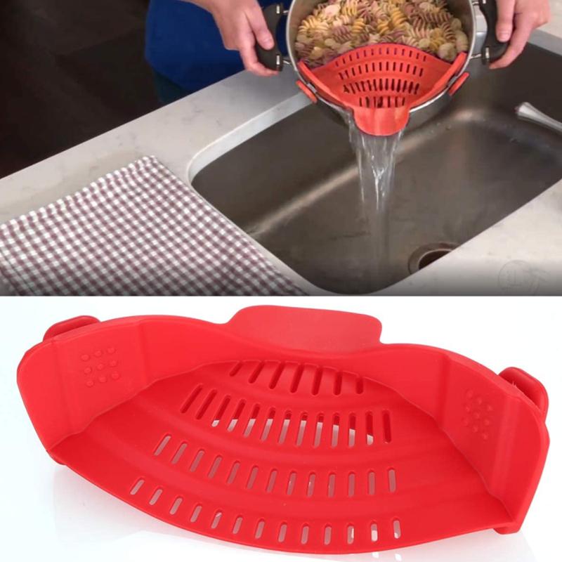 Silicone Pot Strainer - Red