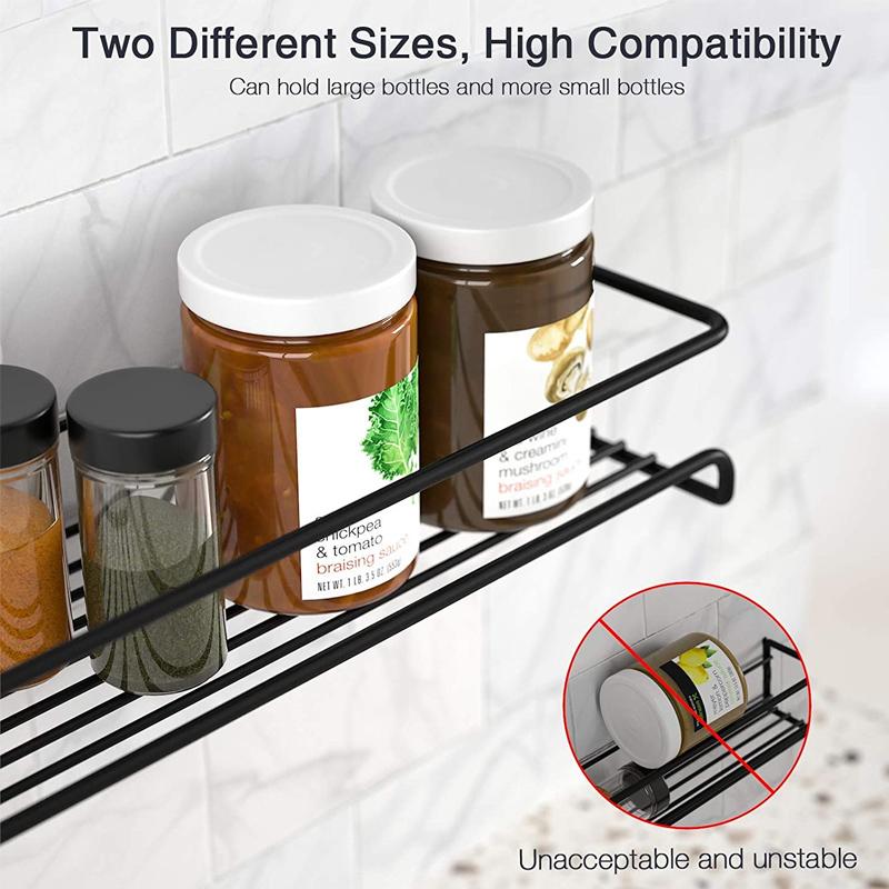 Wall Mount Spice Rack Organizer Set - (4-Piece)