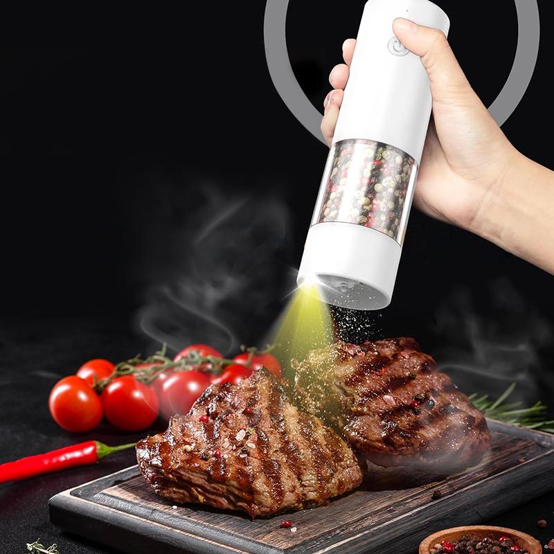 COOKOZZY Electric Salt and Pepper Grinder with Warm LED Light