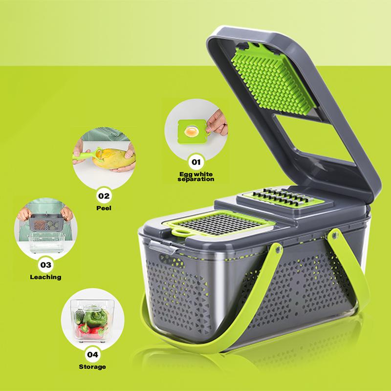 OZZYCOOK 22 in 1 Vegetable Cutter with Container